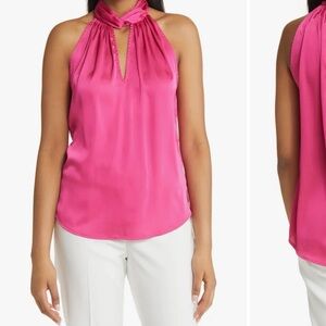 Nordstrom Fuchsia Halter Blouse